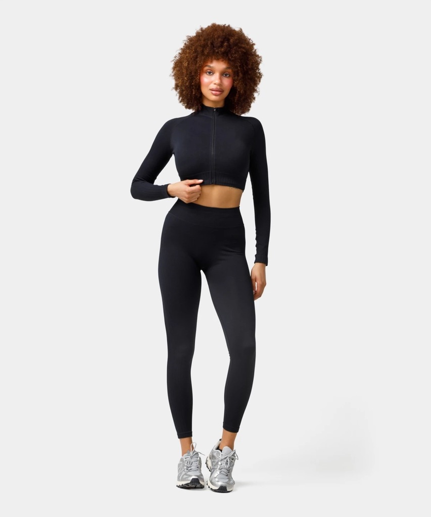 CARPATREE Legginsy bezszwowe push-up Élite Classic Black, czarne M M