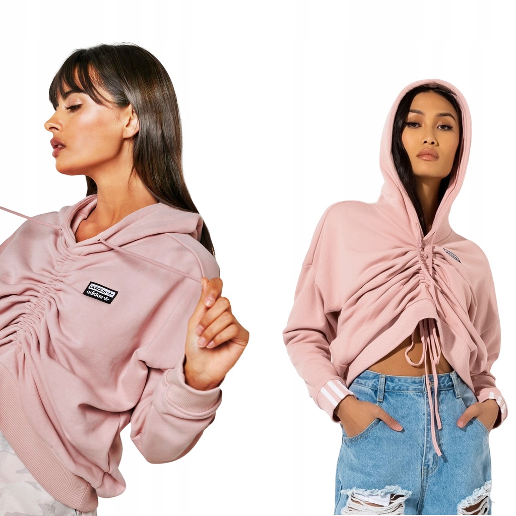 Adidas ruched hoodie clearance