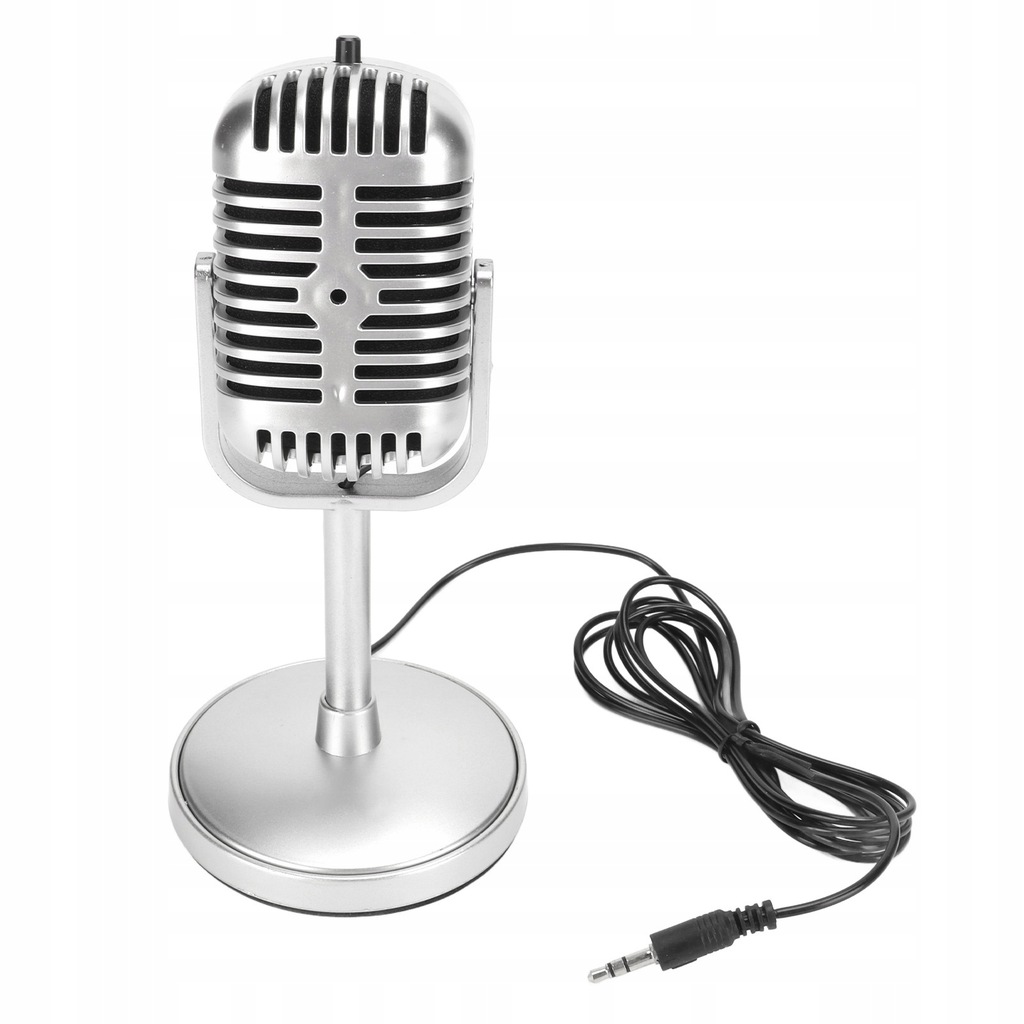 Mikrofon Vintage Przewodowy Retro Mikrofon
