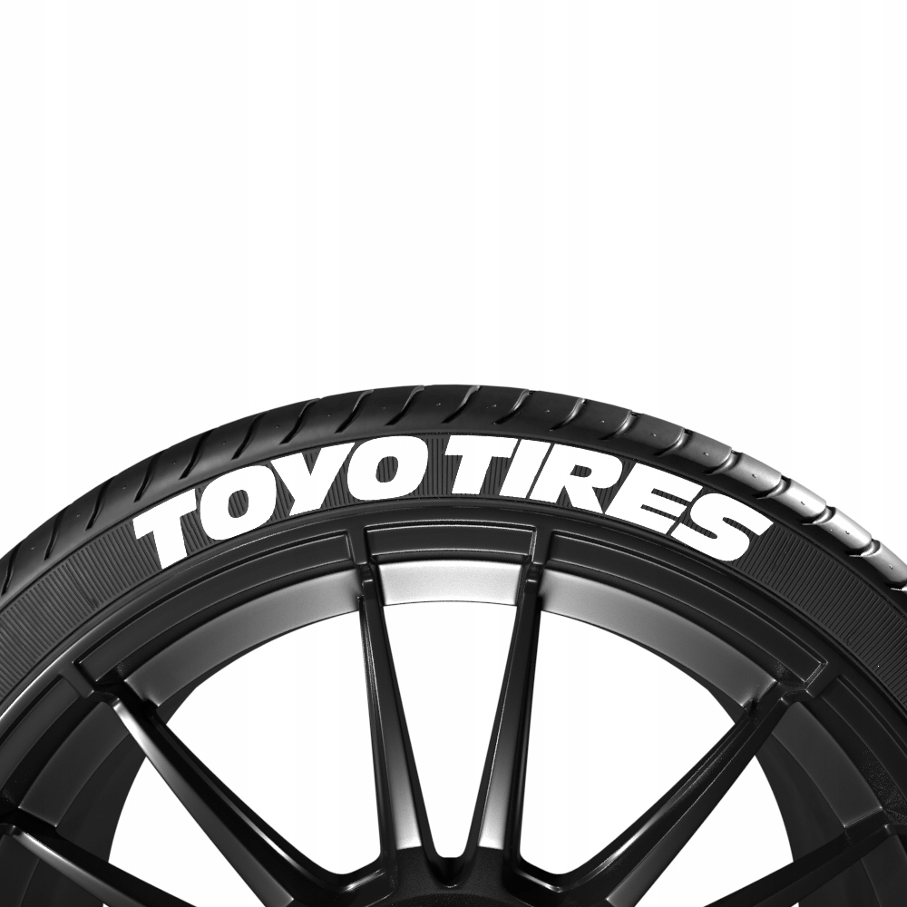 Białe napisy na opony TOYO TIRES (8szt.)