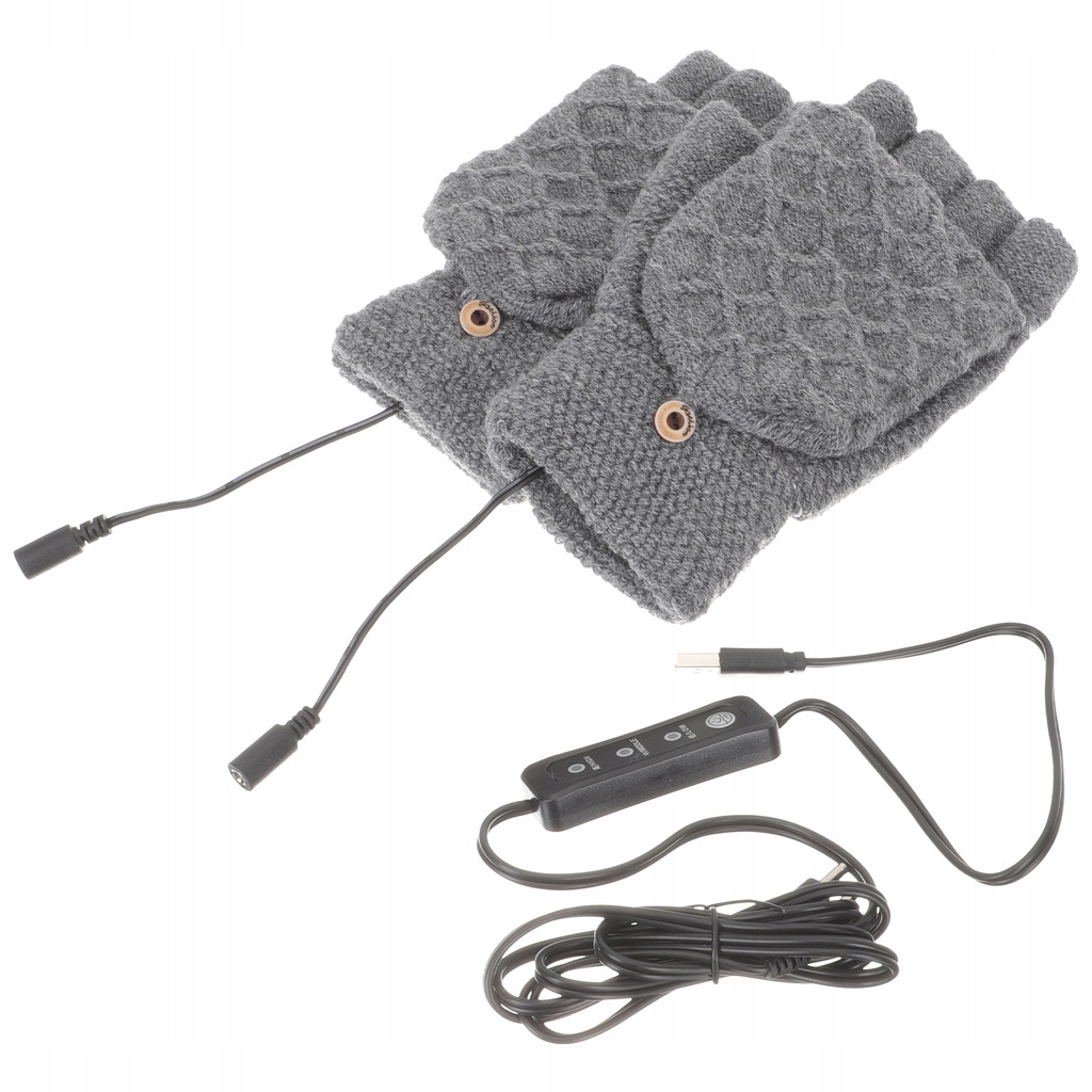 1 Pair of USB Electric Heating Mitts Skiing Warm