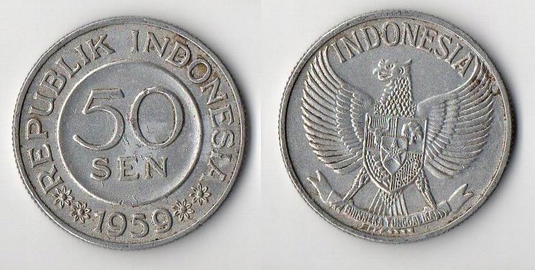 INDONEZJA 1959 50 SEN