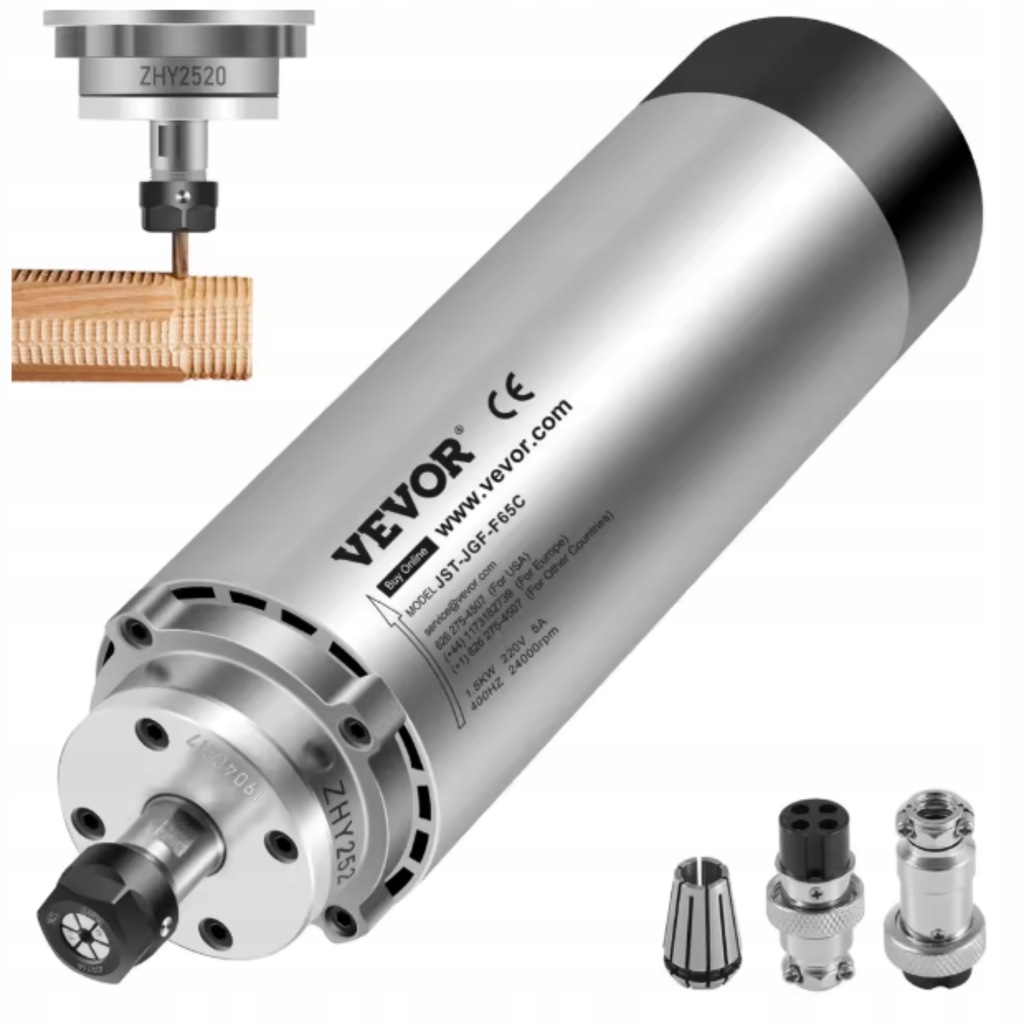 Silnik Do Wrzeciona Elektrowrzeciono Frezarki 1,5KW Chłodzony Powietrzem