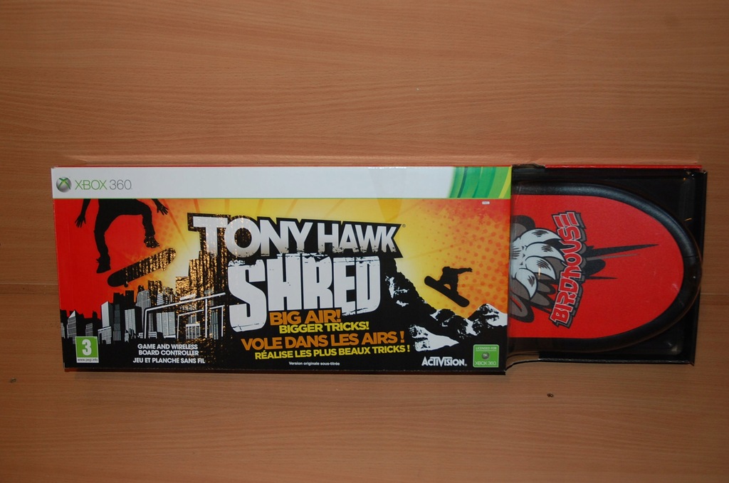 TONY HAWK SHRED Deska + GRA Folia Xbox 360 - NOWY