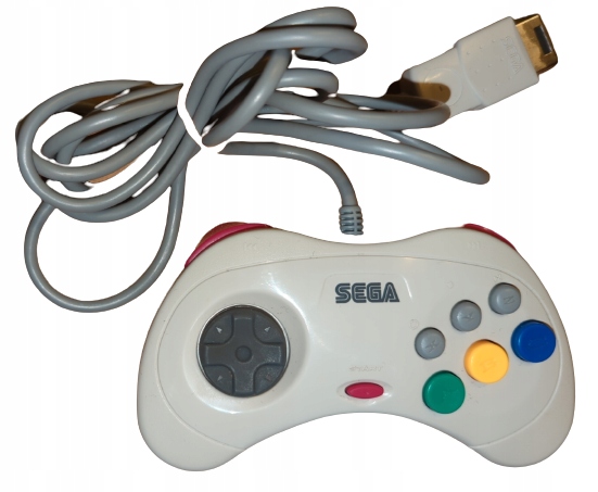 Pad Sega Saturn SS gamepad oryginalny kontroler Biały