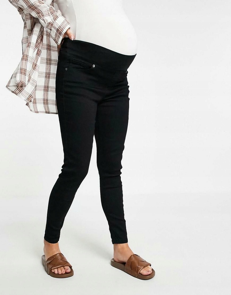 DON'T THINK TWICE MATERNITY CIĄŻOWE SPODNIE JEANS RURKI ZSV NG3__XXL