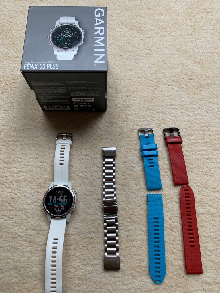 Garmin Fenix 5S Plus SAPPHIRE, Biały, OKAZJA!!!