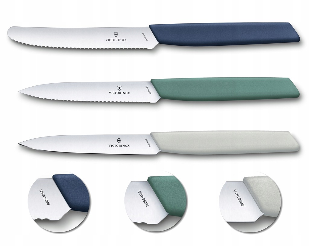 Victorinox 6.9096.3L1, zestaw 3 noże kuchenne, Swiss Modern