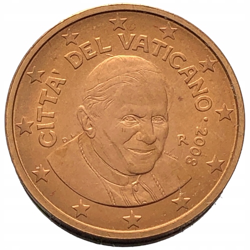 55062. Watykan, Benedykt XVI, 2 eurocenty 2008 r.