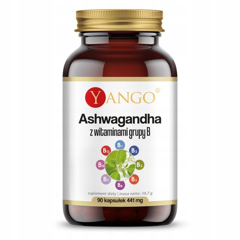 Ashwagandha ekstrakt 250 mg + Witaminy z grupy B (90 kaps.) Yango