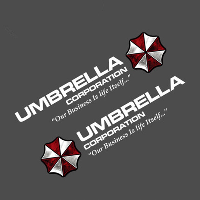 2x naklejka UMBRELLA CORPORATION RESIDENT EVIL 12
