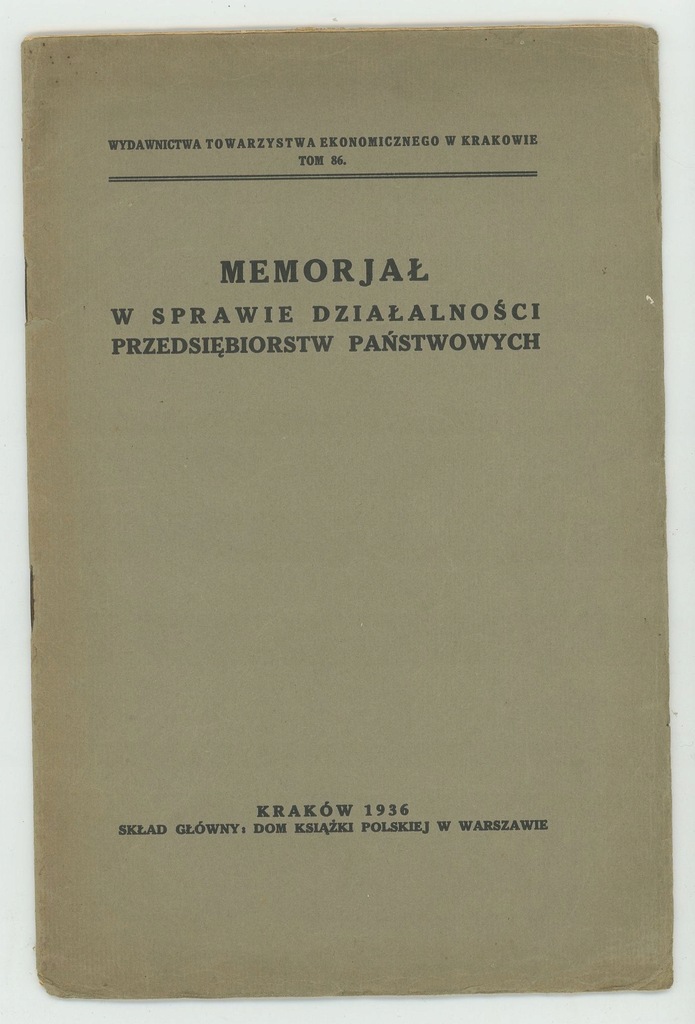 MEMORIAŁ Zweig 1936 etatyzm liberalizm rynek