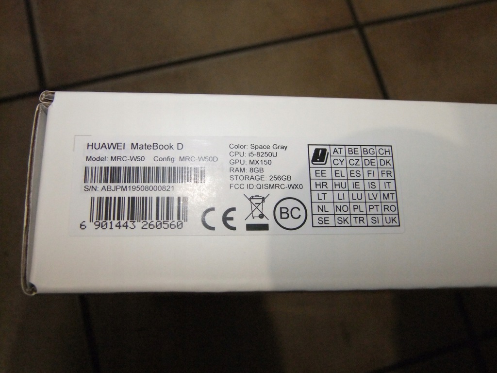 Купить Huawei Matebook D 15,6 дюйма i5-8250U 8 ГБ 256SSD MX150: отзывы, фото, характеристики в интерне-магазине Aredi.ru
