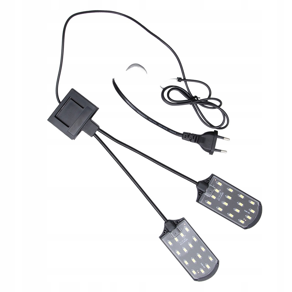 PODWÓJNE OŚWIETLENIE LED AKWARIUM PRAKTYCZNE NARZĘDZIE Z ZACISKIEM (EU)