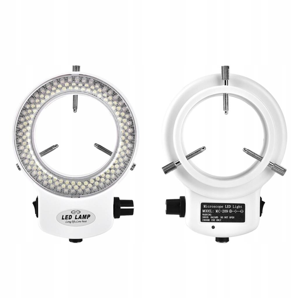REGULOWANE OŚWIETLENIE 144XLED DO MIKROSKOPU 64 MM 12V biała