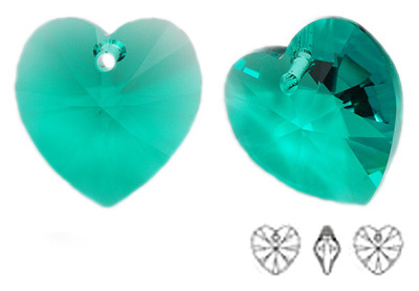 6228 Swarovski Xilion Heart 18mm Blue Zircon