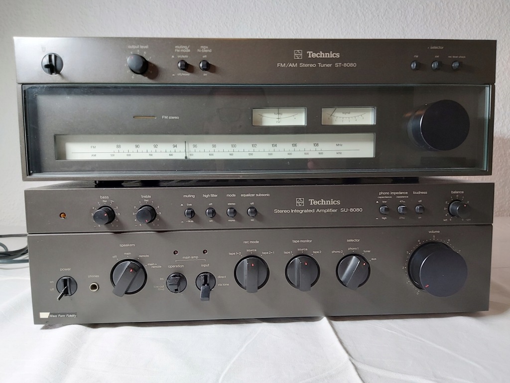 Wzmacniacz+tuner Technics SU 8080+ST8080 po serwi.