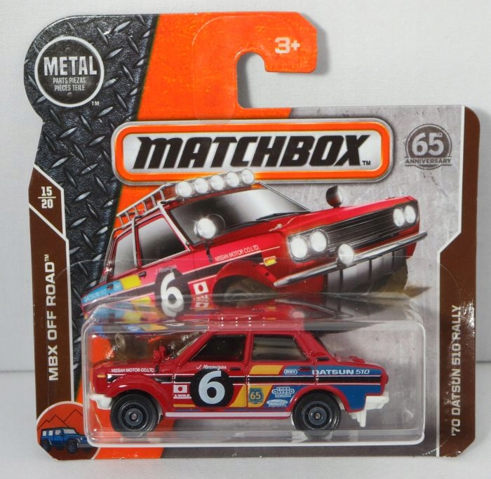 Matchbox 1:64 Datsun 510 Rally 1970 red MB2018 - 7683260998