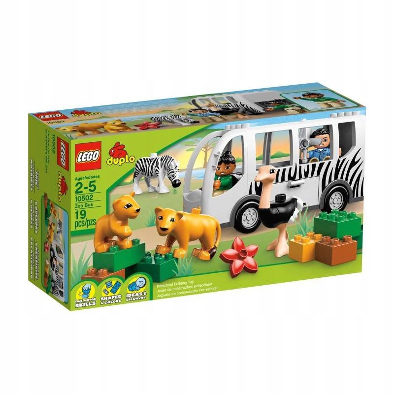 LEGO Duplo Autobus w zoo struś zebra 10502 NOWE