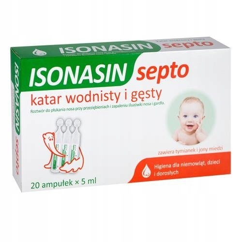 Isonasin Septo roztwór do płukania nosa 5 mlx20amp