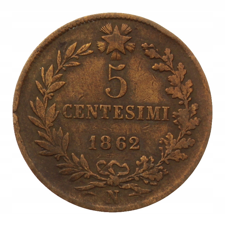 [M11872] Francja 5 centimes 1862
