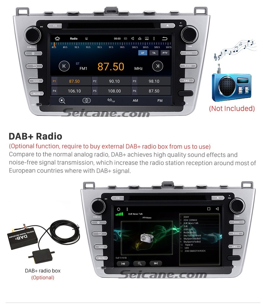 RADIO NAWIGACJA MAZDA 6 200812 ANDROID 7.1 +KAM