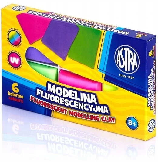 Modelina fluorescencyjna 6 kolorów