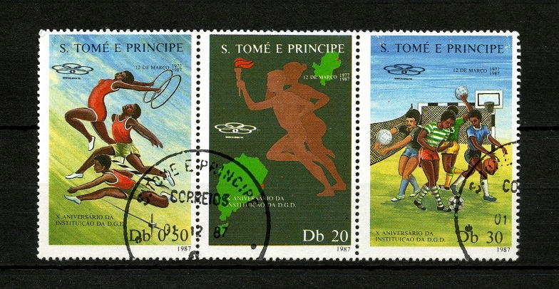 Wyspy Świętego Tomasza i Książęca seria znaczków pocztowych (Sport) 1987 r.