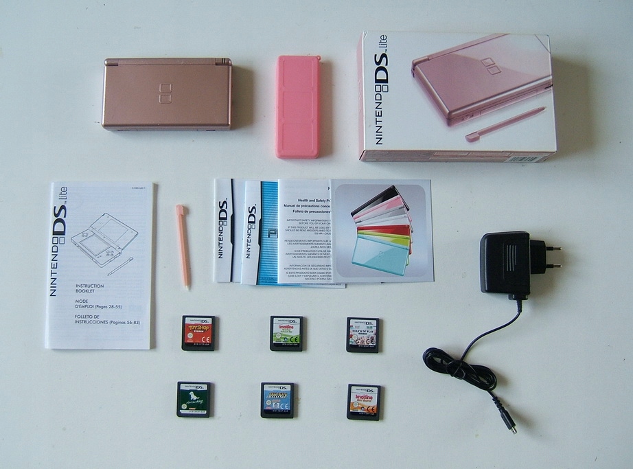 Konsola Nintendo DS Lite komplet pudełko + 6 gier
