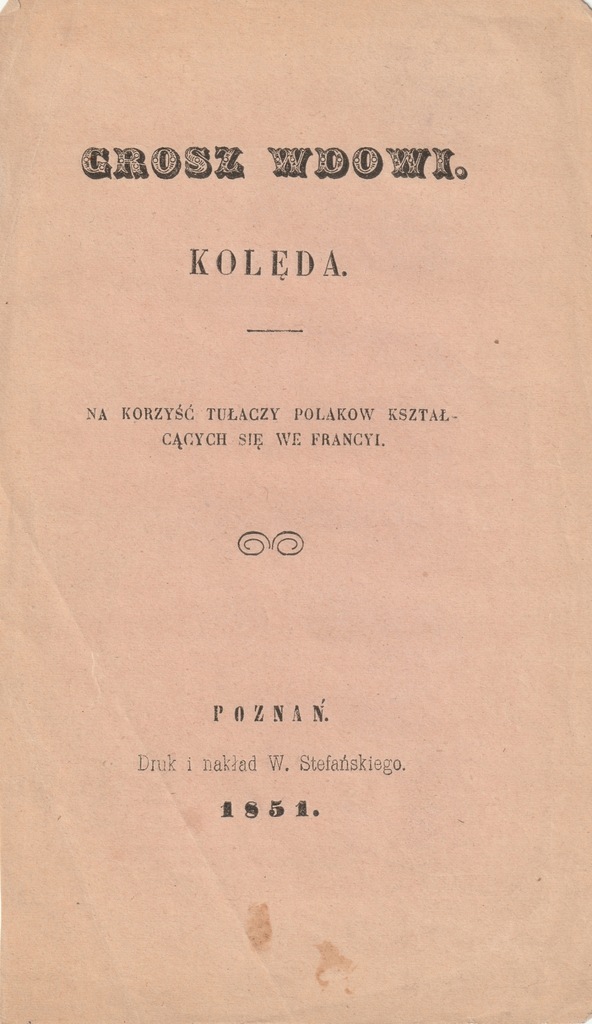 Rzadkie okładki - Poznań - XIX wiek