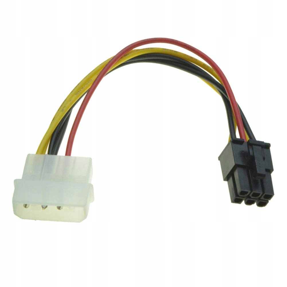 Kabel Adapter Molex do 6 Pin Pci-express 20 cm
