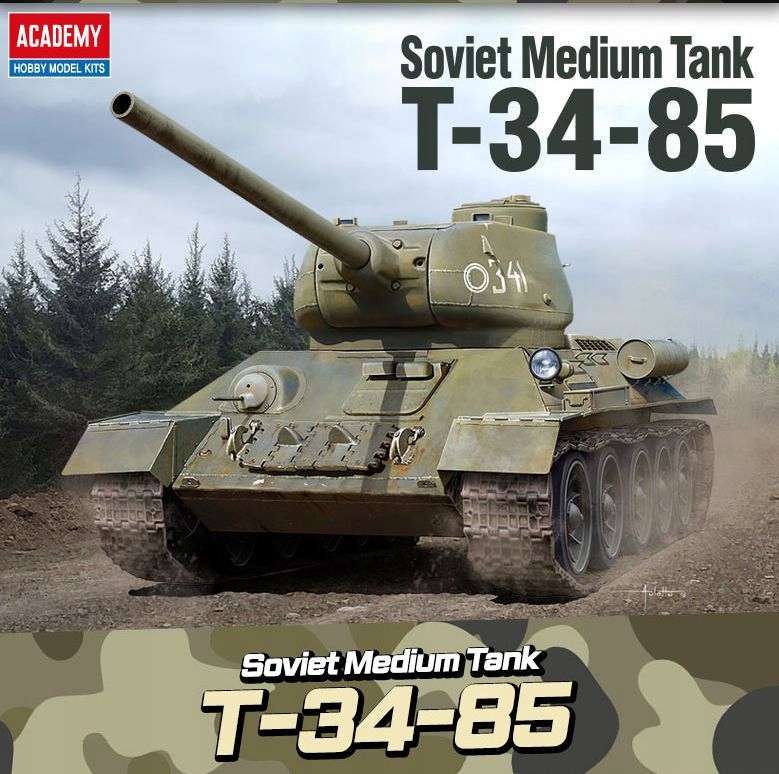 Czołg T-34/85 Polskie Malowanie 1/72 Academy 13421