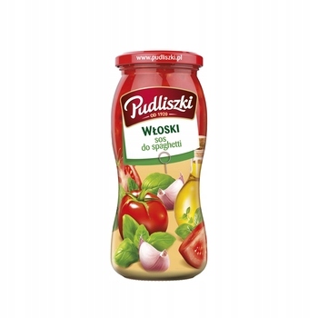 PUDLISZKI SOS WŁOSKI Z BAZYLIĄ I CZOSN 500G..