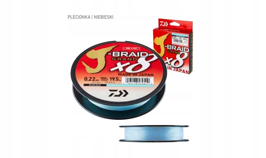 DAIWA PLECIONKA J-BRAID GRAND X8 BLUE 0,16MM/135M