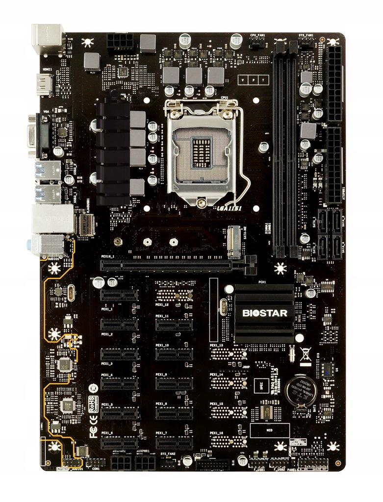 Купить Biostar TB360-BTC Pro 12 графических процессоров 12 PCI-E: отзывы, фото, характеристики в интерне-магазине Aredi.ru