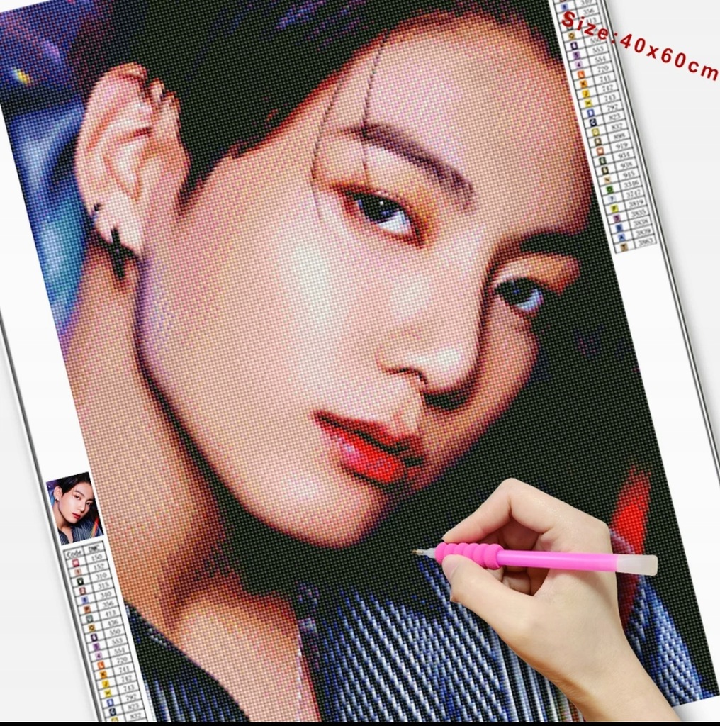 Diamond Painting BTS JUNGKOOK POLSKA rysik K-pop - 10214094687