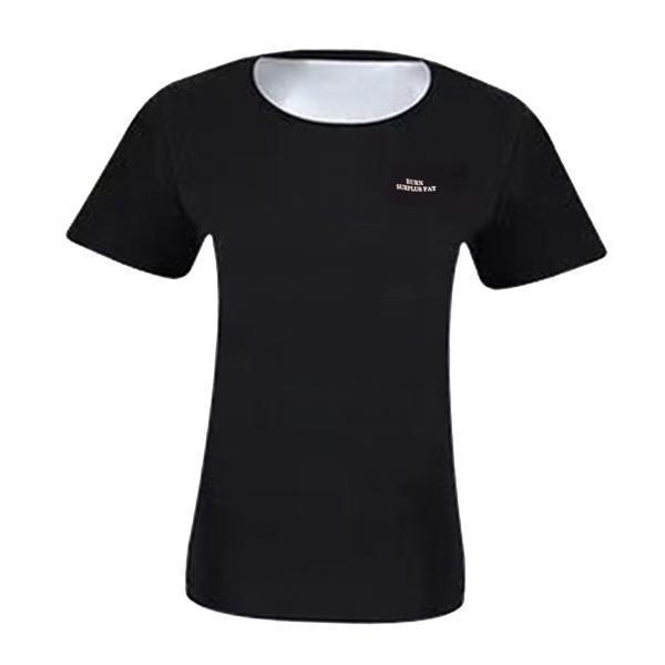 Czarna obcisła koszulka sportowa dla kobiet