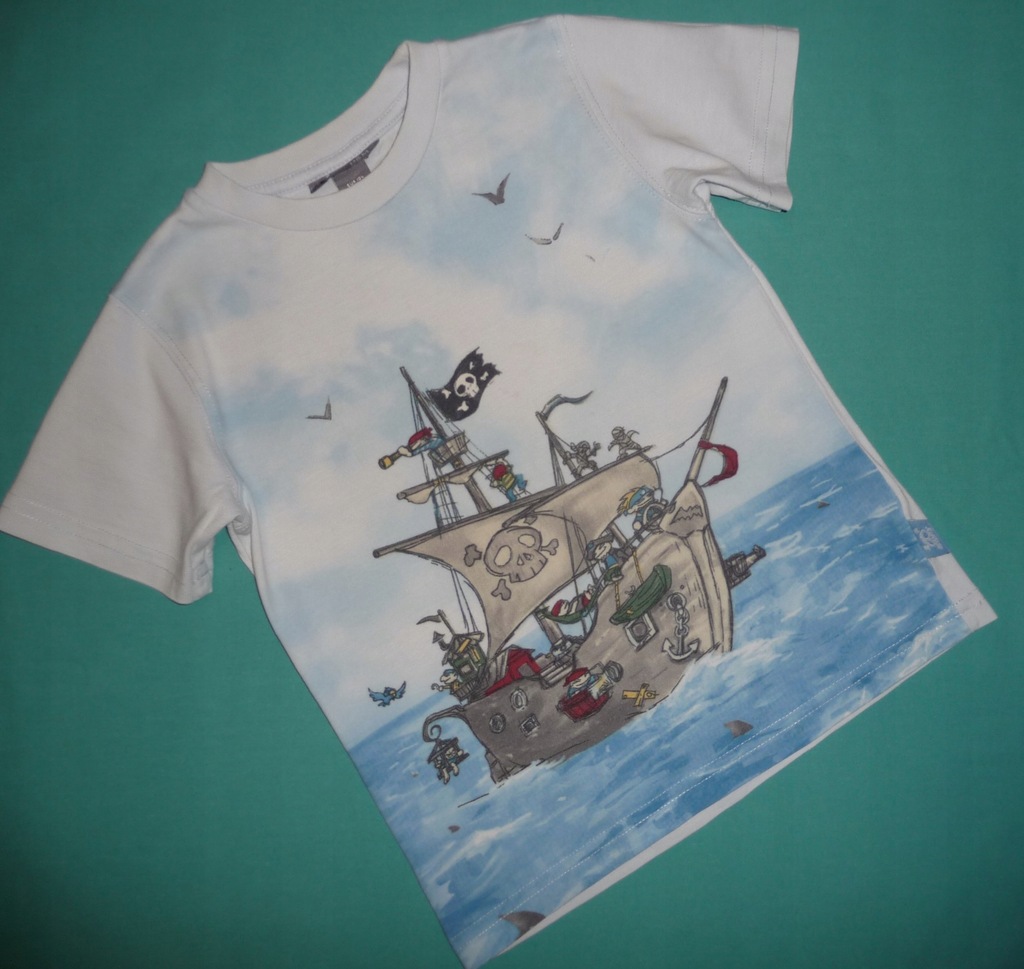H&M t-shirt z nadrukiem piraci 104