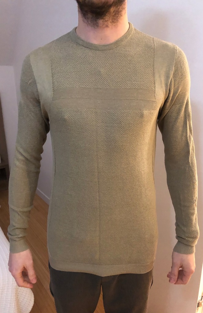 Sweter zara khaki M cienki wiosna