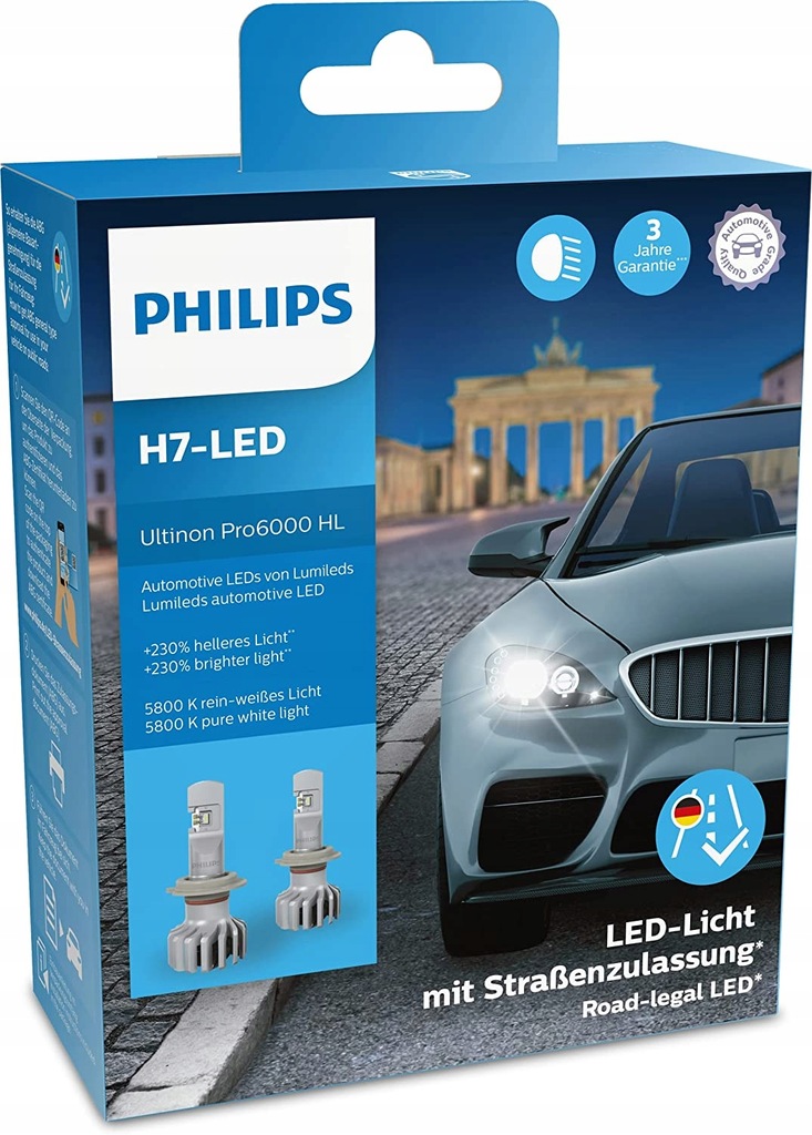 Żarówka Philips Ultinon Pro6000 H4-LED 5,800K