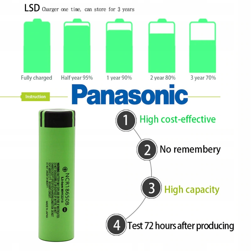 Купить NCR18650B Литий-ионный аккумулятор Panasonic 3,7 В: отзывы, фото, характеристики в интерне-магазине Aredi.ru