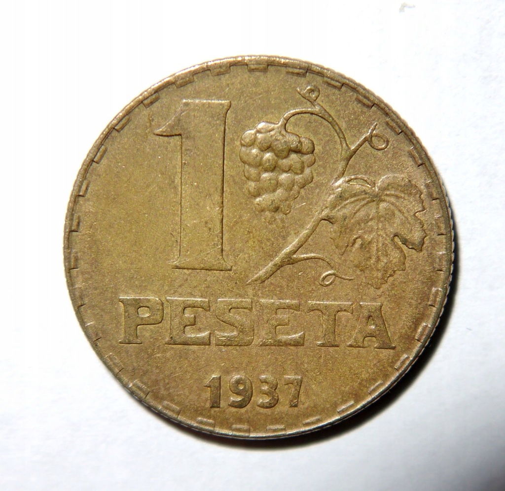 D294/ HISZPANIA 1 PESETA 1937