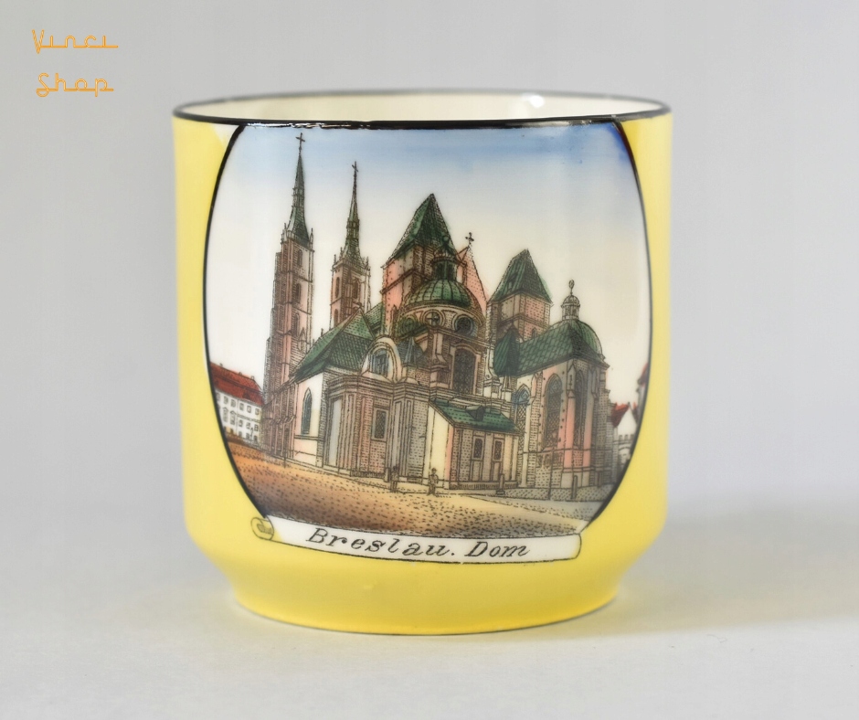 Breslau filiżanka stara pamiątka katedra Wrocław