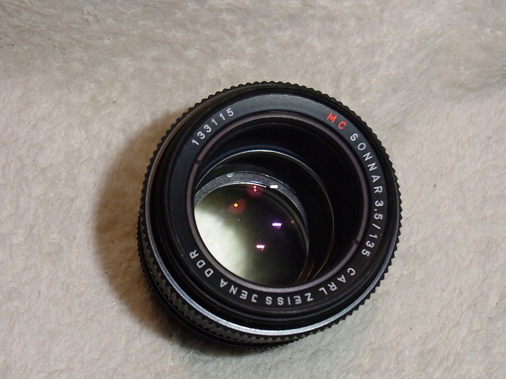 Obiektyw Carl Zeiss Jena DDR MC Sonnar auto 135/3.5 m42 jak nowy