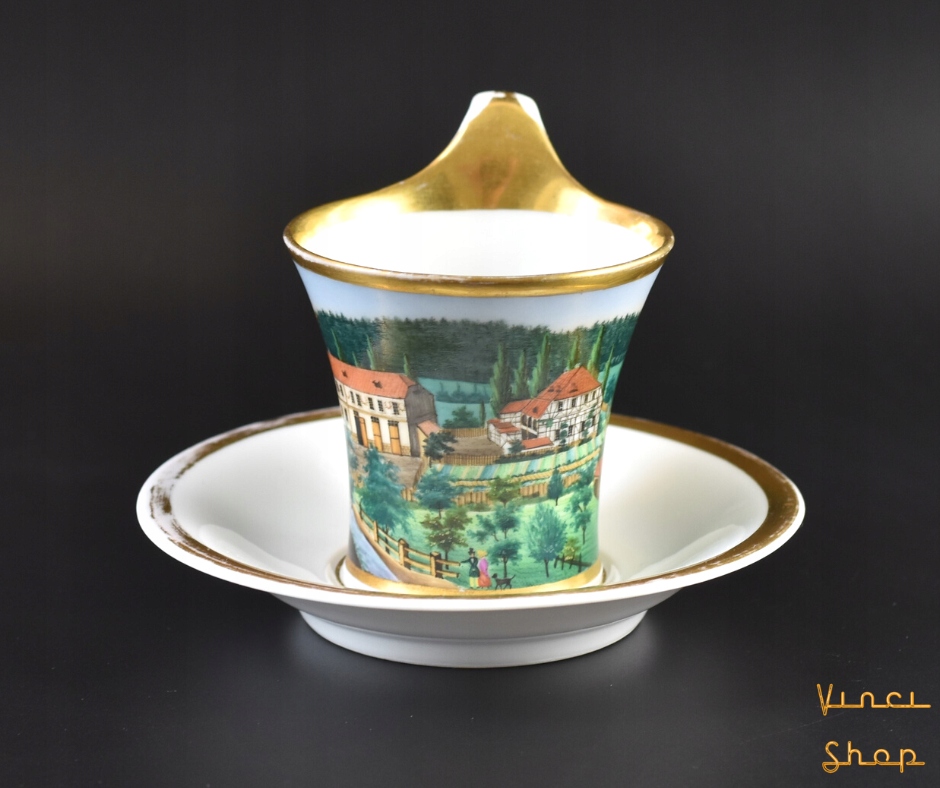 Filiżanka z wedutą KPM Berlin początek XIX wieku