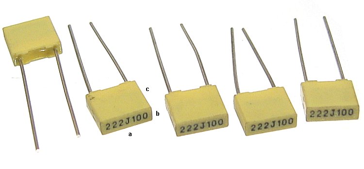 Kondensator poliestrowy MKT 2,2nF/100V - 5 sztuk