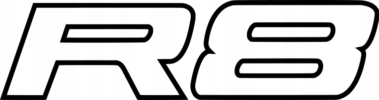 Naklejka na samochód auto, Audi R8 logo 25cm