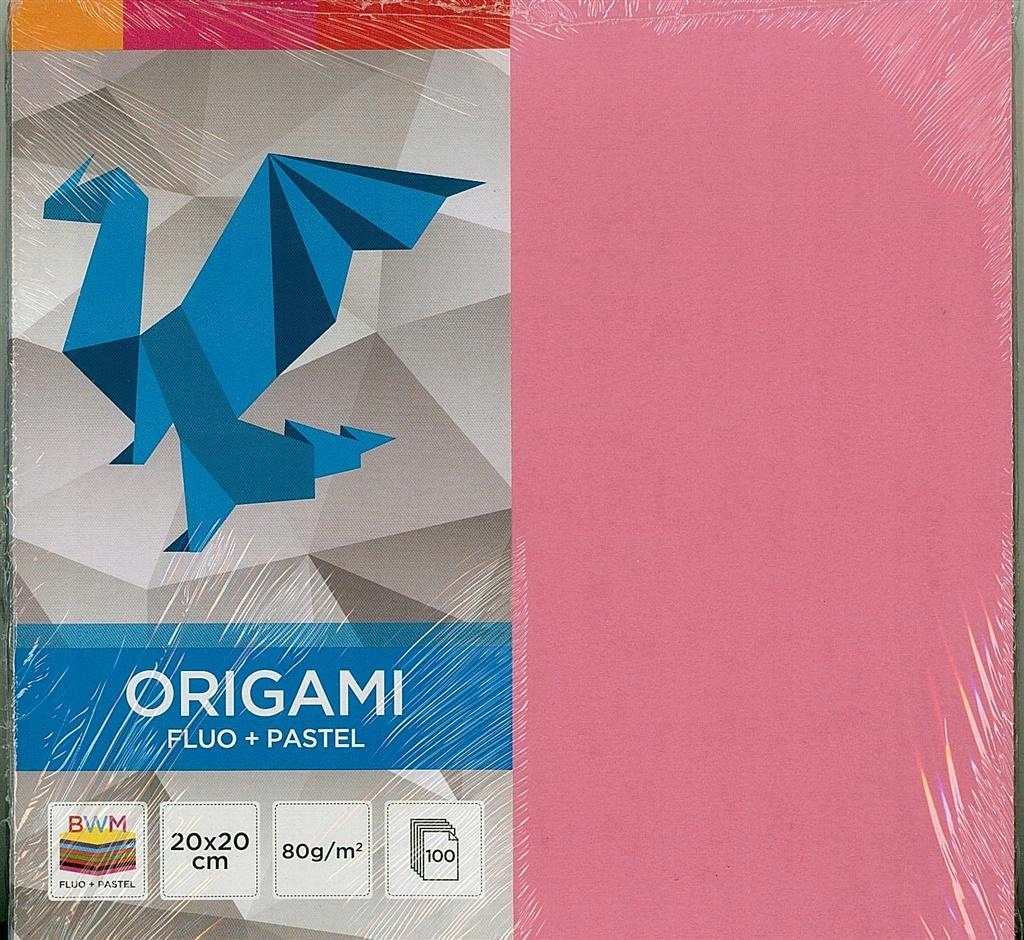 Origami 20x20 cm. Fluo + Pastele. Interdruk.