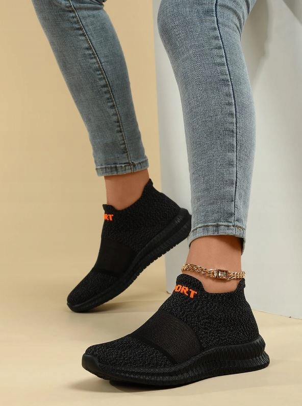 DAMSKIE BUTY SPORTOWE CZARNE WSUWANE CASUAL 40 V7A