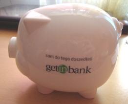 GETIN BANK - skarbonka z grosikami na szczęście